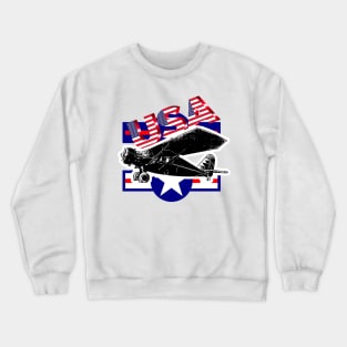 Vintage plane USA air force Crewneck Sweatshirt